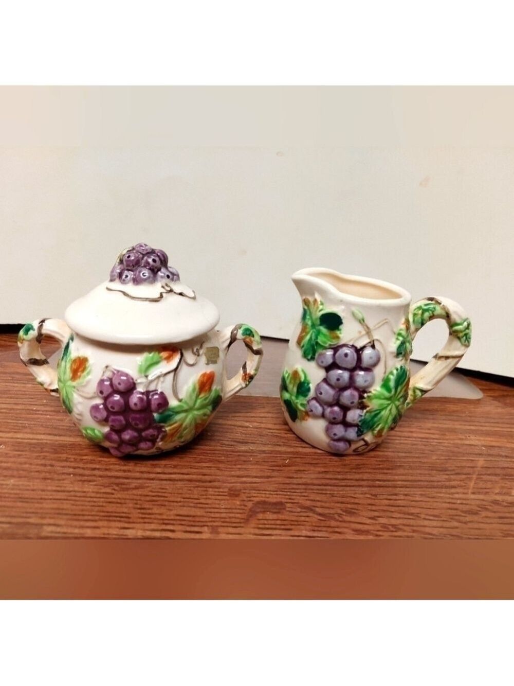 Vintage* Grape Sugar and Creamer Set